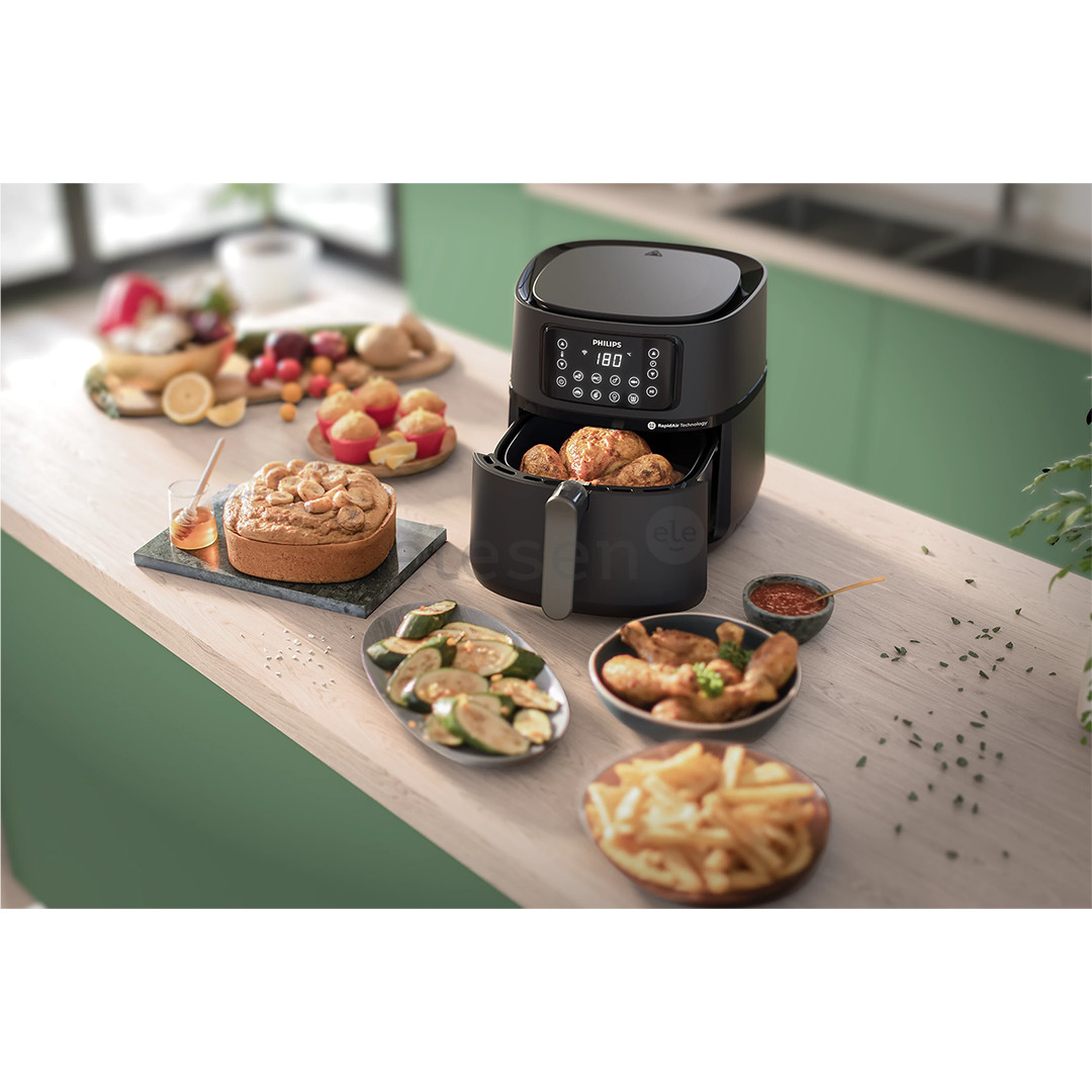 Philips Airfryer 5000 series XXL Connected, 7,2 L, 2000 W, juoda - Gruzdintuvė +2 priedai