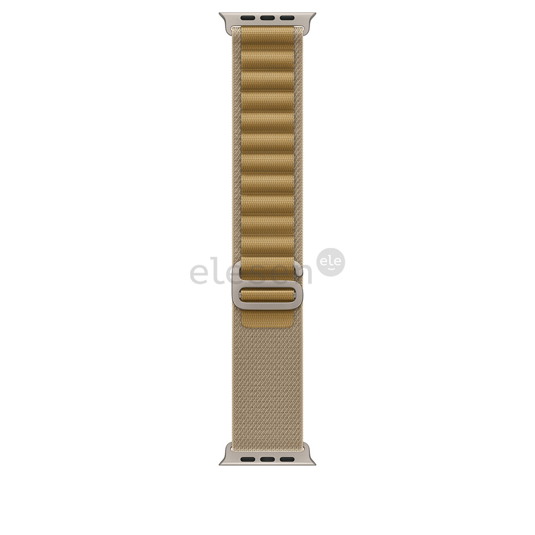 Apple Watch Alpine Loop, 49 mm, Large, natural titanium, tan - Watch band