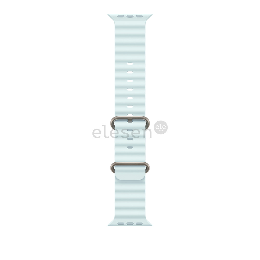 Apple Ocean Band, 49 mm, natural titanium, ice blue - Watch band