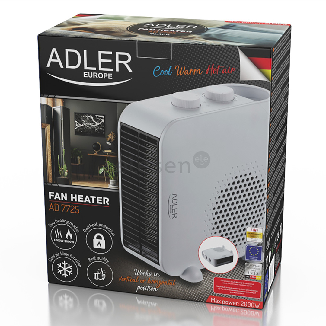 Adler, 2000 Вт, белый - Термовентилятор