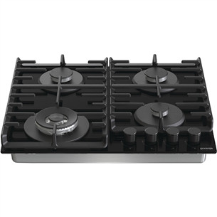 Gorenje, width 60 cm, black - Built-in gas hob