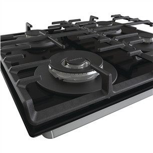 Gorenje, width 60 cm, black - Built-in gas hob