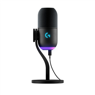 USB Mikrofonas Logitech Yeti GX, juodas   Prekė-988-000569 988-000569