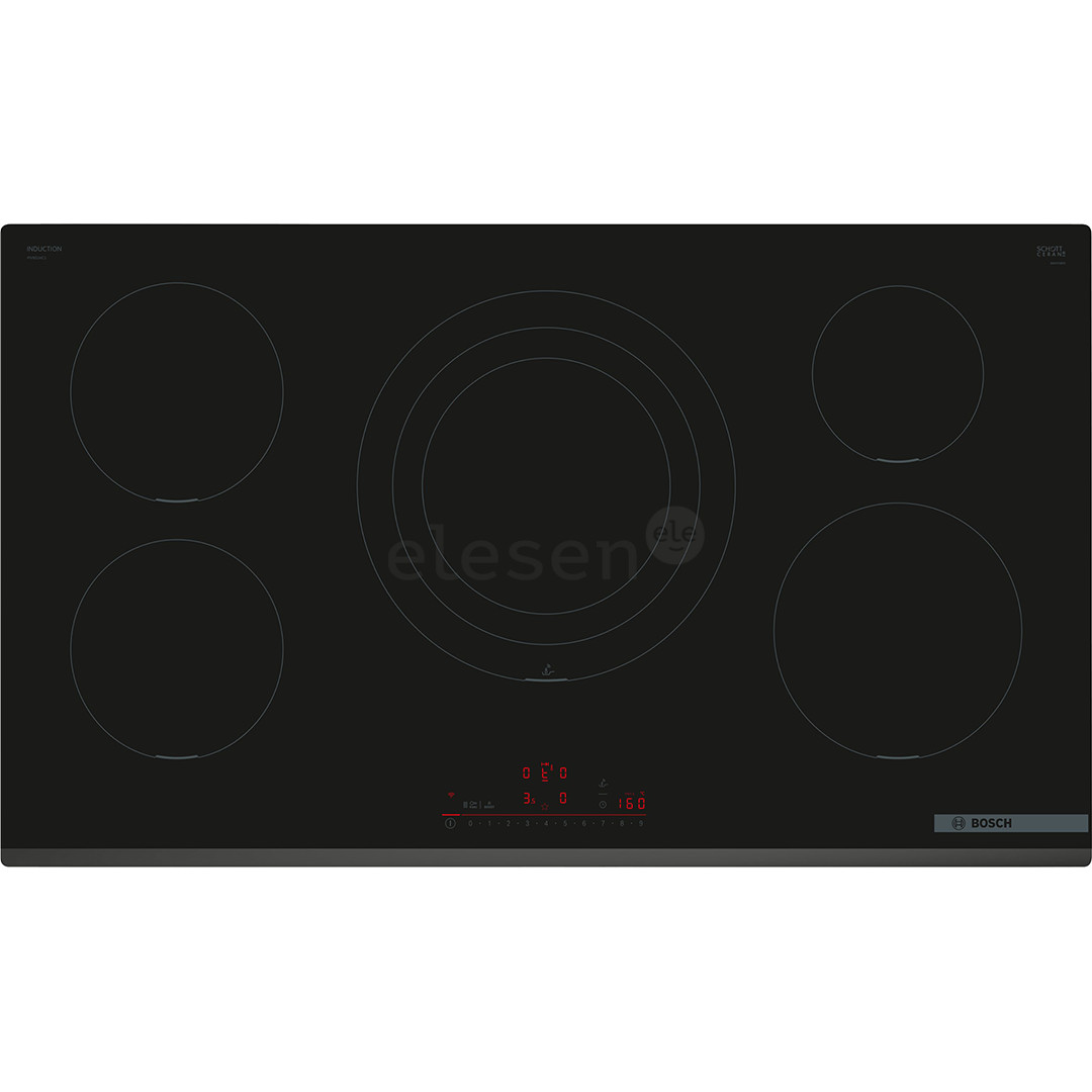 Bosch, Series 6, width 90 cm, frameless, black - Built-in induction hob