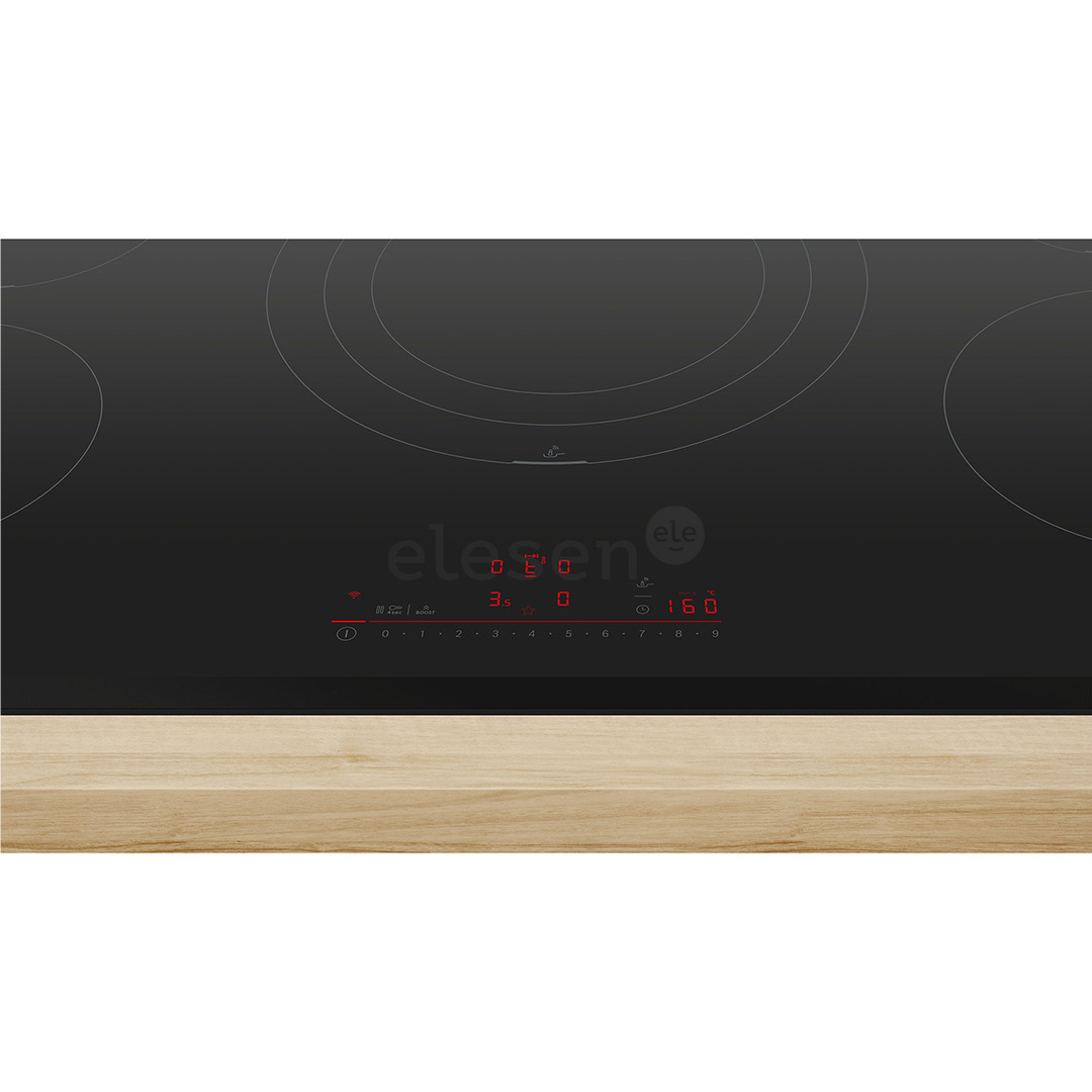 Bosch, Series 6, width 90 cm, frameless, black - Built-in induction hob