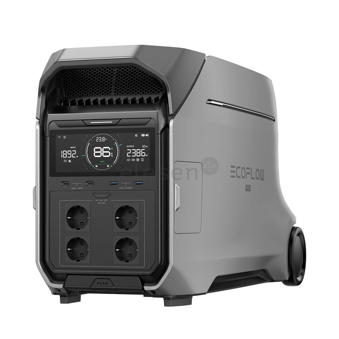 EcoFlow Delta Pro 3, 4096 Wh, juodas/sidabro spalvos - Nešiojamas energijos šaltinis 5013701005
