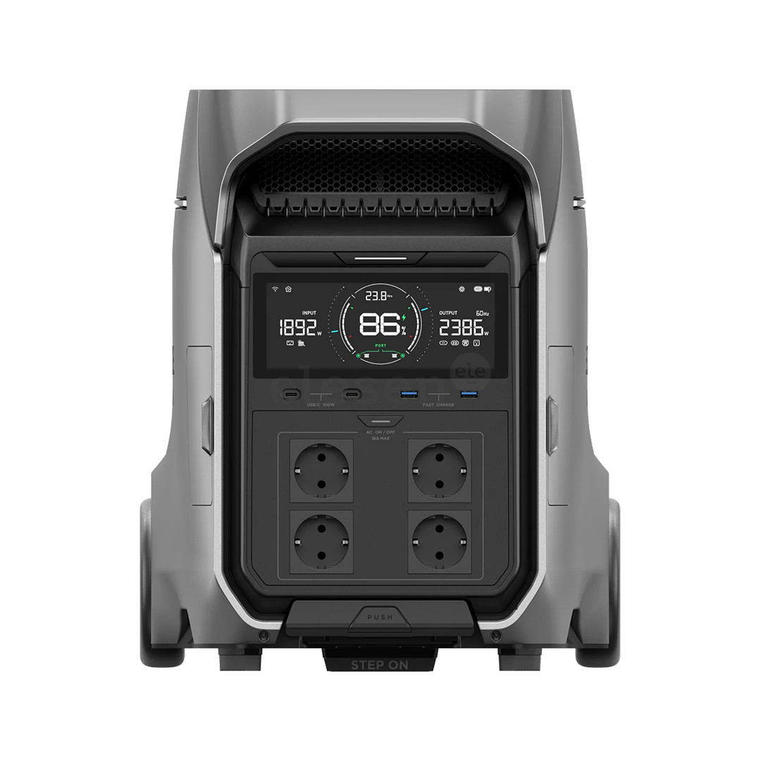 EcoFlow Delta Pro 3, 4096 Wh, juodas/sidabro spalvos - Nešiojamas energijos šaltinis