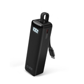 SBS LCD Power Bank, 5000 mAh, juoda - Išorinė baterija