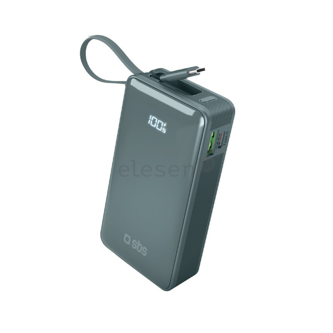 SBS LCD Power Bank, 10000 мАч, голубой  - Внешний аккумулятор
