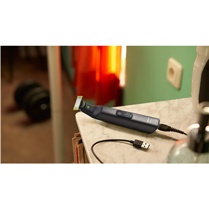 Hibridinis skustuvas Philips OneBlade Pro 360 Face + body, tamsiai pilkas   Prekė-QP6552/15