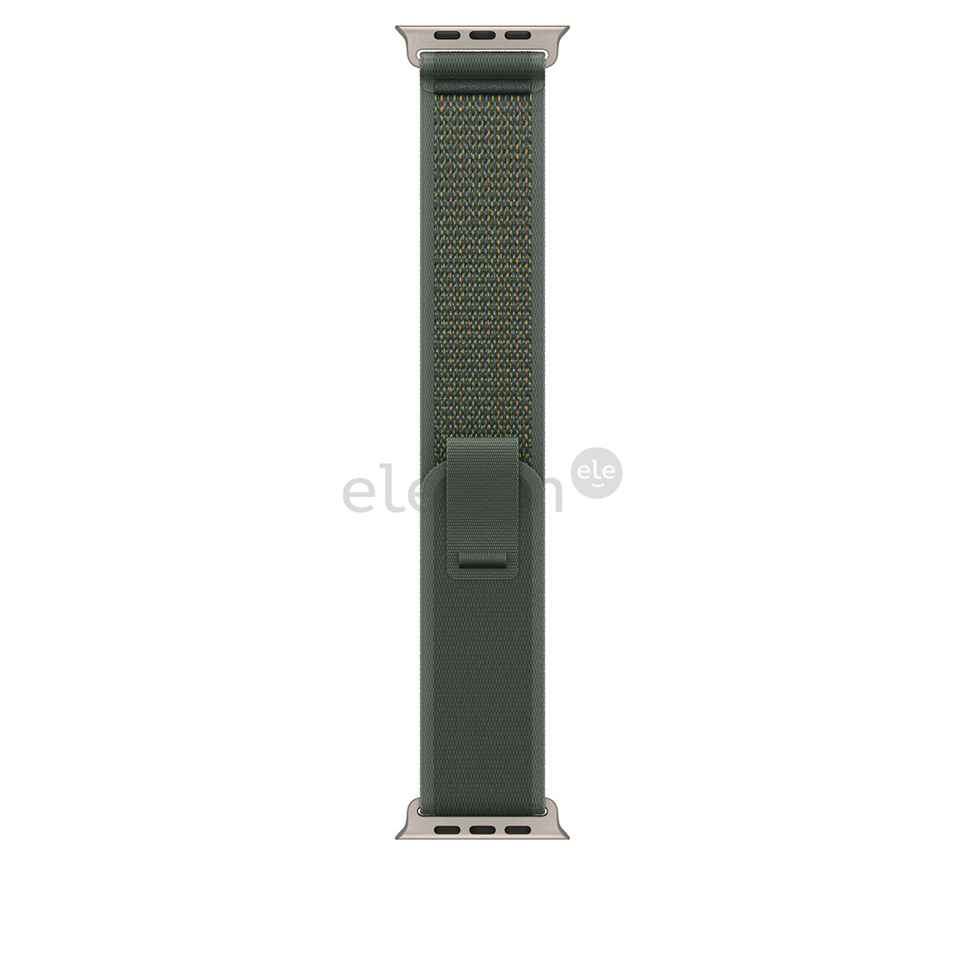 Apple Trail Loop, 49 mm, M/L, natural titanium, green - Watch band