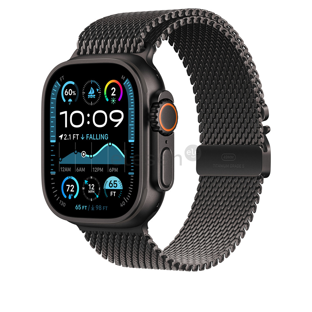 Apple Milanese Loop, 49 mm, Medium, black titanium - Watch band