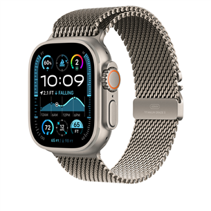 Apple Milanese Loop, 49 mm, Medium, natural titanium - Dirželis
