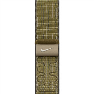 Apple Nike Sport Loop, 46 мм, зеленый/серый - Ремешок для часов MXU33ZM/A