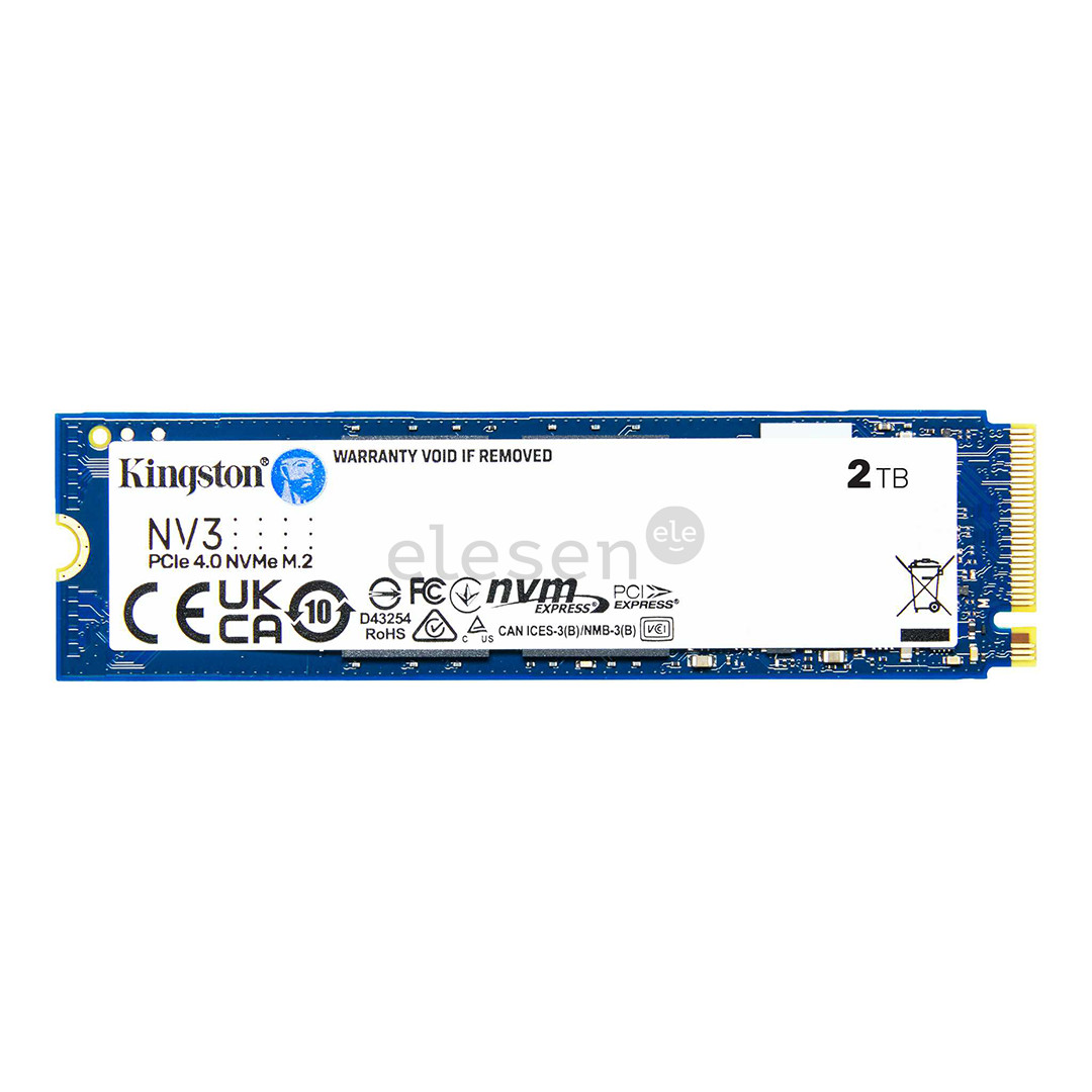 Kingston NV3, 2 TB, M.2, PCIe 4.0, mėlynas - SSD diskas