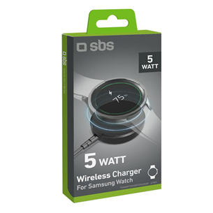 SBS Wireless Charger For Samsung Watch, 5 W, juodas - Belaidis įkroviklis TECHGSAMWATCH