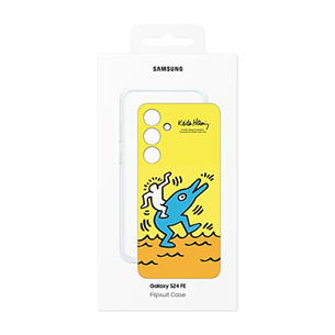 Samsung Flipsuit Case, Galaxy S24 FE, peršviečiamas/geltonas - Dėklas