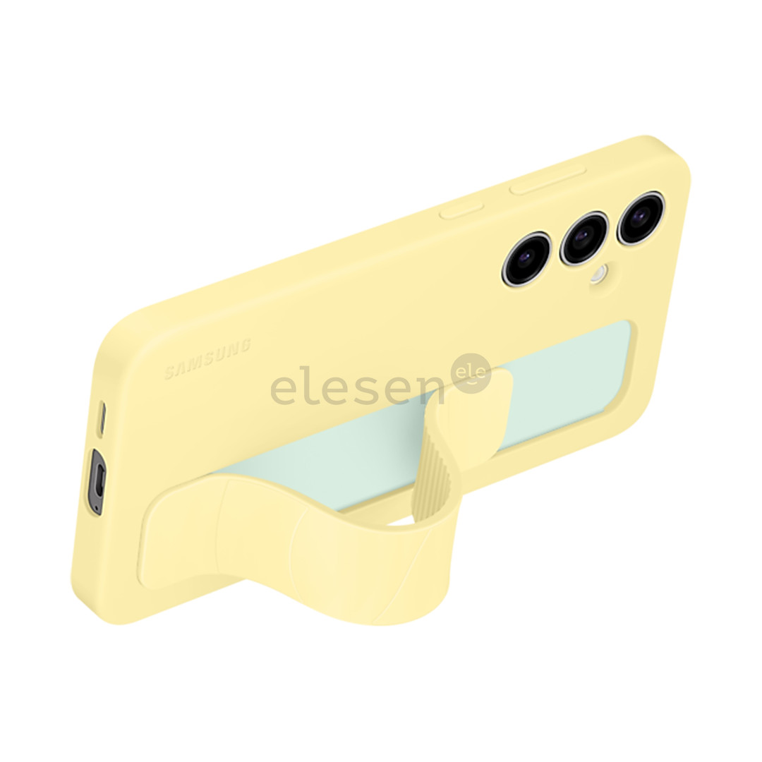 Samsung Standing Grip Case, Galaxy S24 FE, geltonas - Dėklas