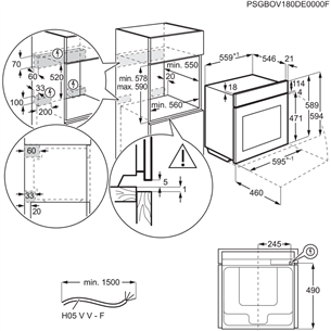 Orkaitė + kaitlentė  Electrolux, 71 L, juoda   Prekė-EOE7P31Z+EIV634