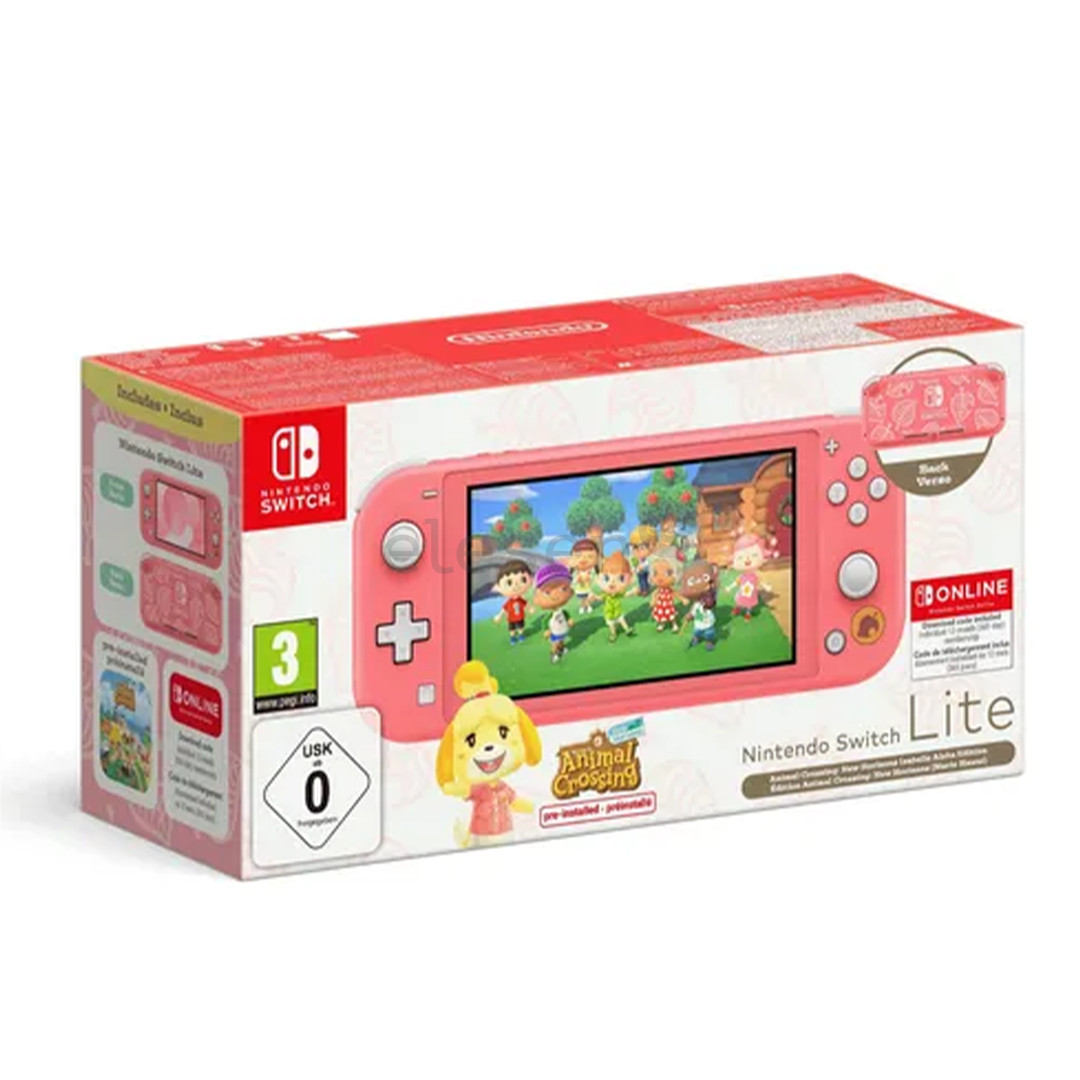 Nintendo Switch Lite Animal Crossing: New Horizons Isabelle Aloha Edition + 12M NSO - Console Item - 045496453916
