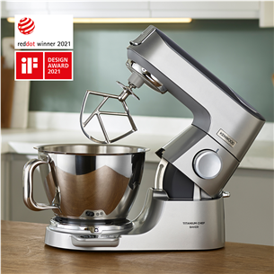 Virtuvinis kombainas Kenwood Titanium Chef Baker, 5 L/1.6 L, 1200 W, sidabrinis Prekė-KVC85.594SI