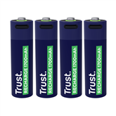 Įkraunamos baterijos Trust USB-C rechargeable AA batteries, 4 vnt.   Prekė–25631