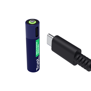 Įkraunamos baterijos  Trust USB-C rechargeable AAA batteries, 4 vnt.   Prekė–25671