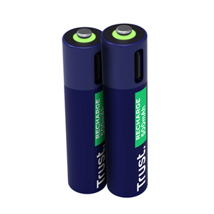 Trust USB-C rechargeable AAA batteries, 2 vnt. - Įkraunamos baterijos 25585