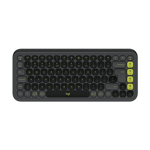 Logitech POP Icon Keys, US, tamsiai pilka/žalia - Belaidė klaviatūra 920-013071