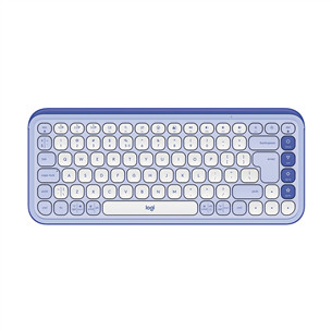 Logitech POP Icon Keys, US, violetinė/balta - Belaidė klaviatūra