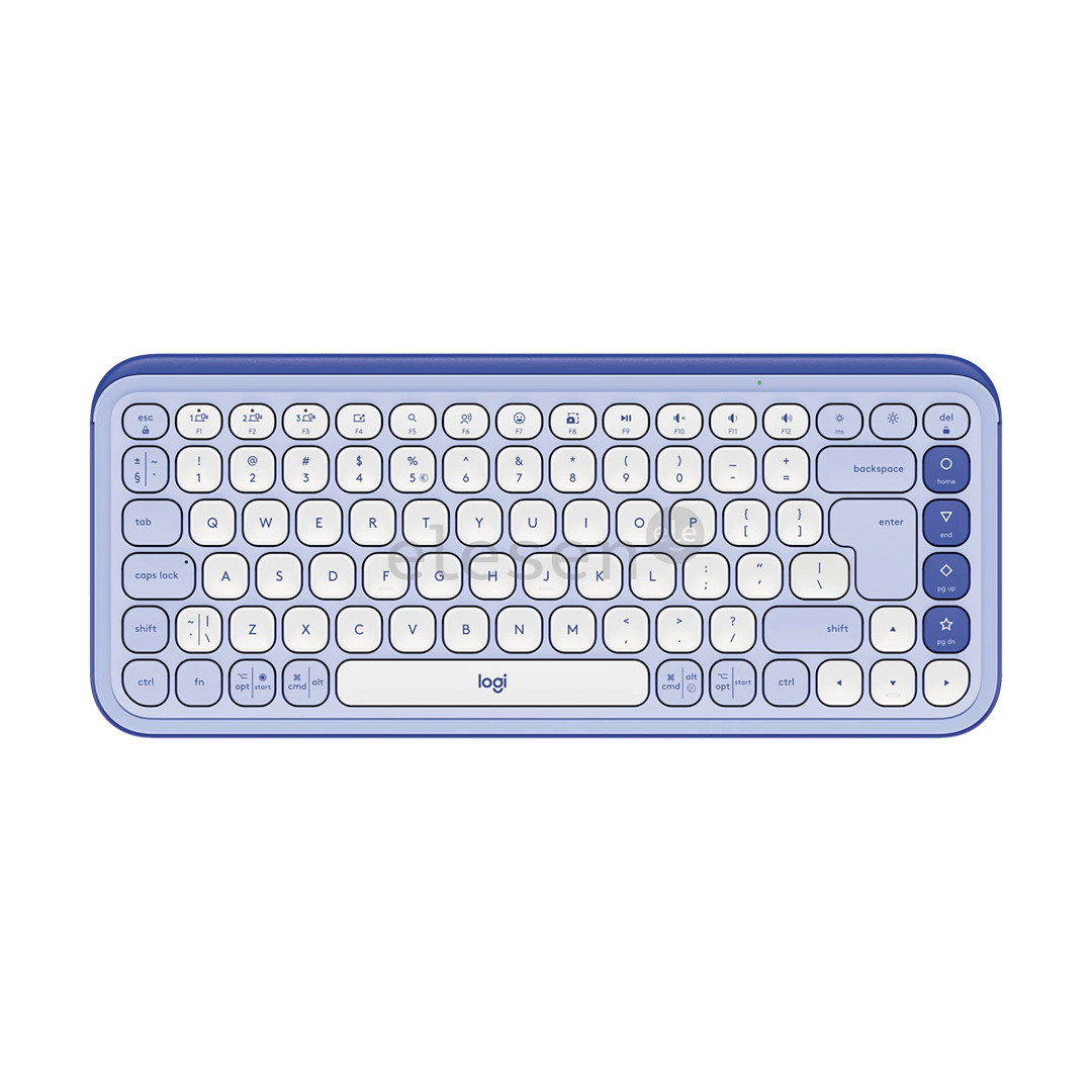 Logitech POP Icon Keys, US, violetinė/balta - Belaidė klaviatūra
