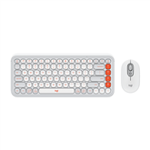 Logitech POP Icon Combo, US, off white/orange - Wireless desktop