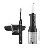 Philips Sonicare Cordless Power Flosser, juodas - Irigatorius + elektrinis dantų šepetėlis