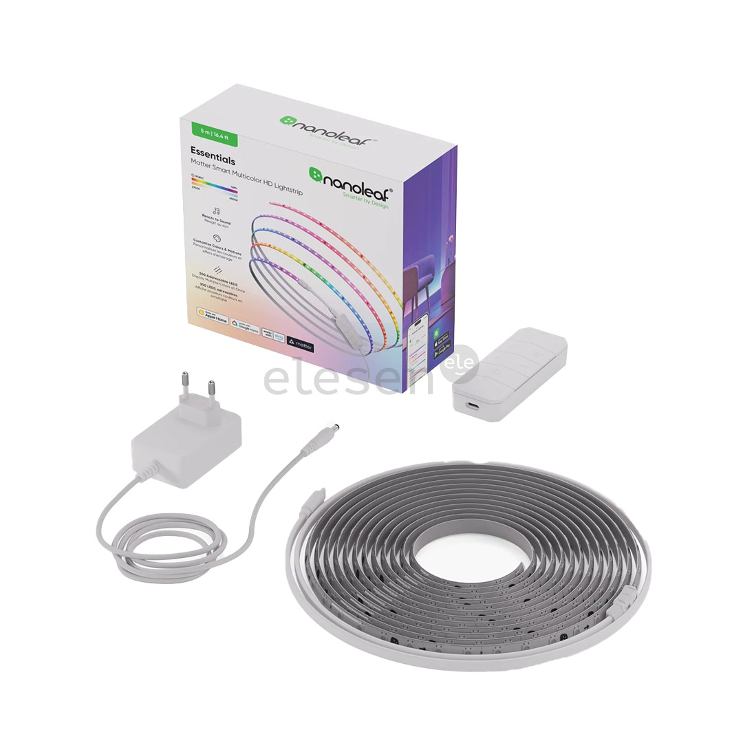Nanoleaf Matter Smart Addressable Multicolor HD Lightstrip, 5 m, RGB, balta - LED šviesos juosta