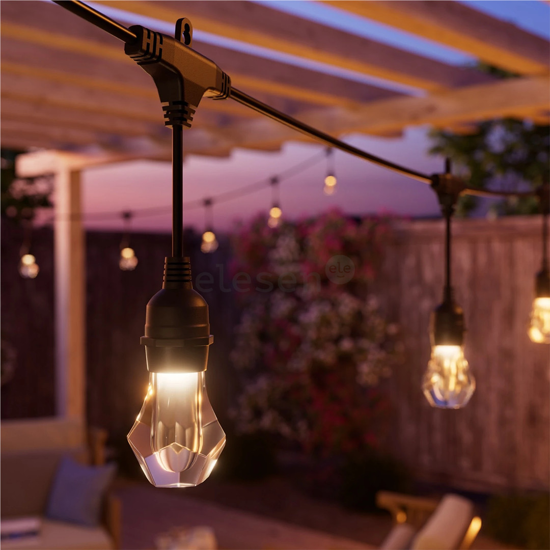 Nanoleaf Matter Smart Outdoor String Lights Starter Kit, 15 m, RGB, juoda - LED girlianda