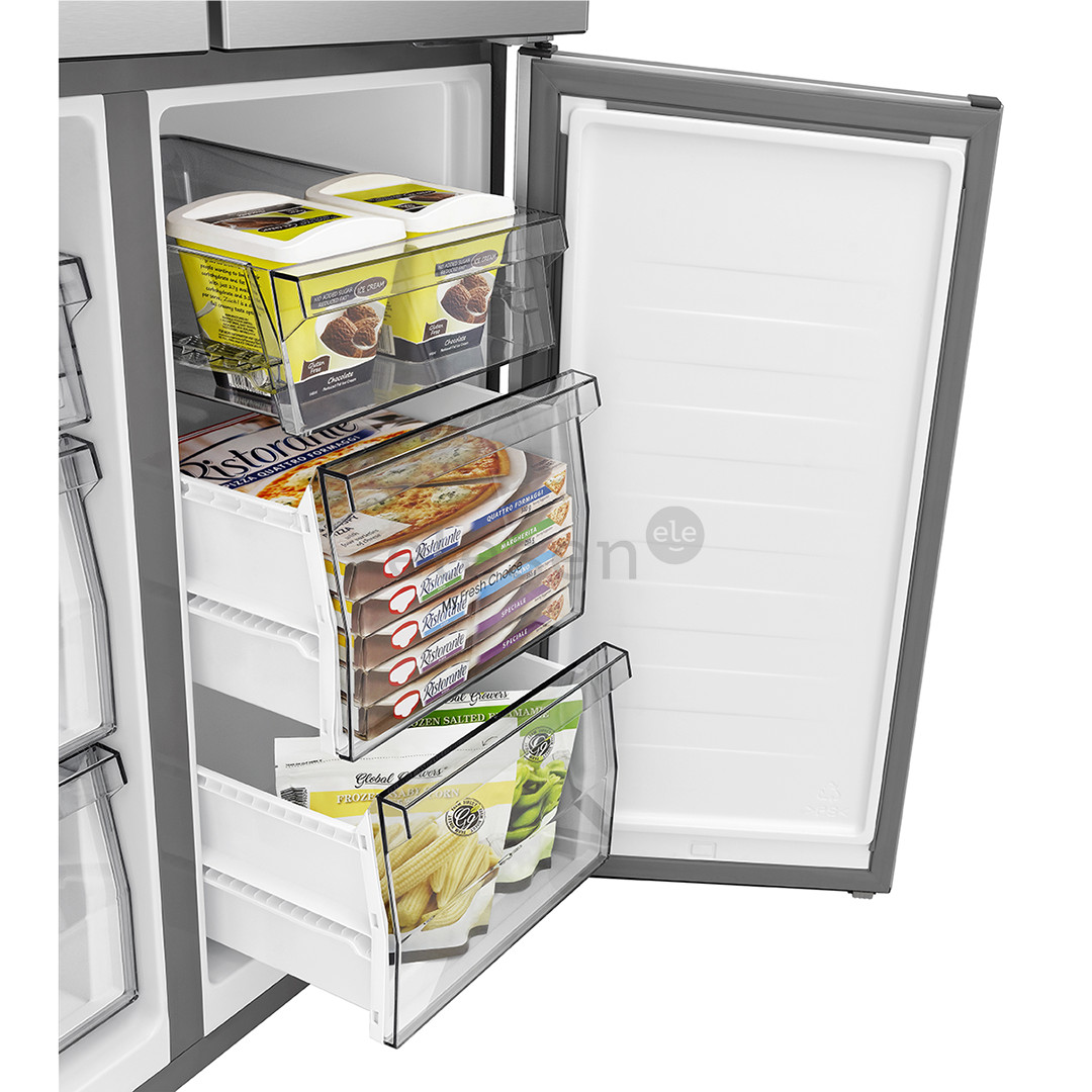 SBS šaldytuvas Hisense, Cross Door, No Frost, 483 L, aukštis 179 cm, pilkas  Prekė-RQ5P470SAIE