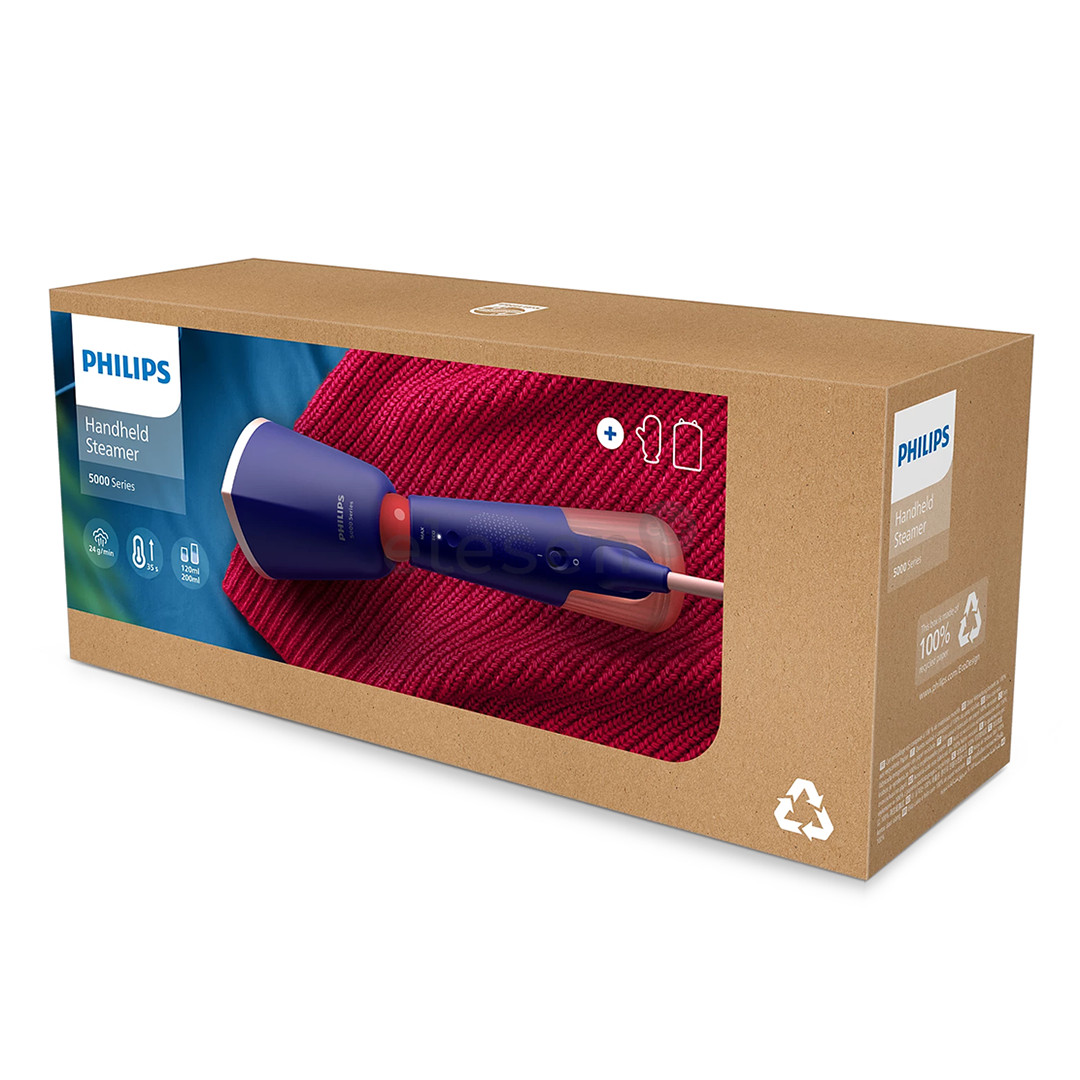 Philips 5000 Series, 1400 Вт, темно-синий - Ручной отпариватель