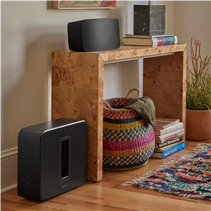Belaidis žemųjų dažnių garsiakalbis  Sonos Sub 4, Wi-Fi, juodas   Prekė–SUBG4EU1BLK