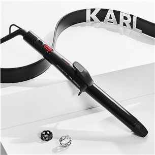 Rowenta x KARL LAGERFELD, 25 mm, juodos - Plaukų garbanojimo žnyplės