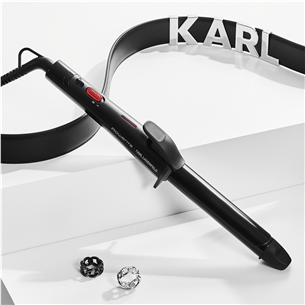 Rowenta x KARL LAGERFELD, 25 mm, juodos - Plaukų garbanojimo žnyplės