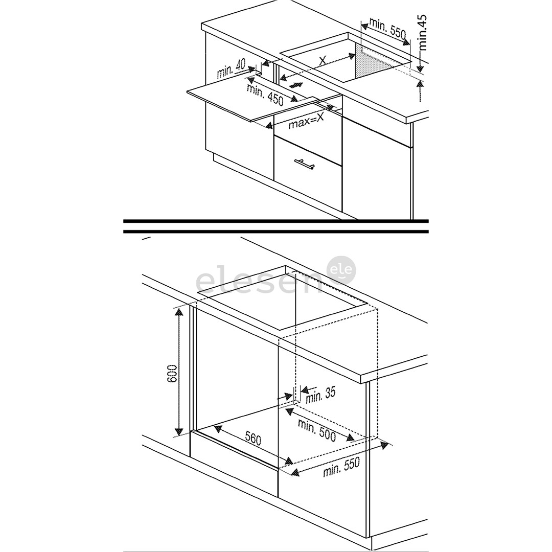 Beko, IndiFlex, width 59 cm, black - Built-in induction hob