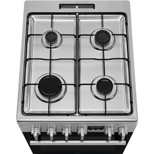 Electrolux Steambake, 58 L, plotis 50 cm, nerūdijančio plieno - Dujinė viryklė su elektrine orkaite