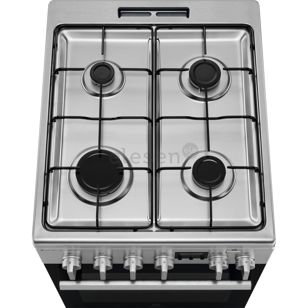 Electrolux Steambake, 58 L, plotis 50 cm, nerūdijančio plieno - Dujinė viryklė su elektrine orkaite