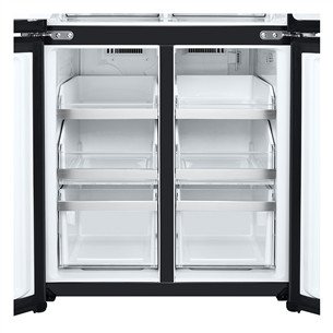 LG, NoFrost, Instaview, 508 л, высота 179 см, черный - SBS-холодильник