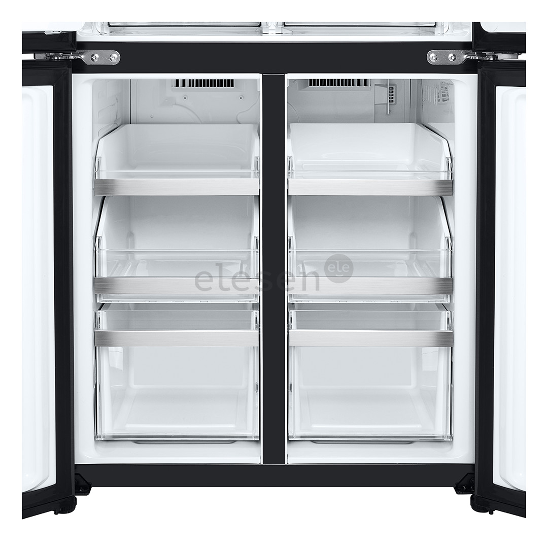 LG, NoFrost, Instaview, 508 л, высота 179 см, черный - SBS-холодильник