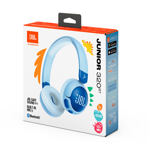JBL Junior 320BT, mėlynos - Vaikiškos ausinės