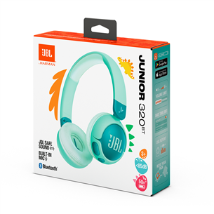 JBL Junior 320BT, žalios - Vaikiškos ausinės