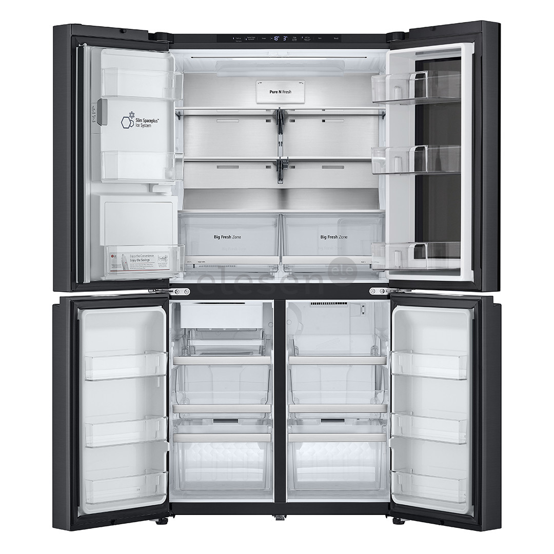 LG, NoFrost, 638 L, aukštis 180 cm, juodas - SBS Šaldytuvas