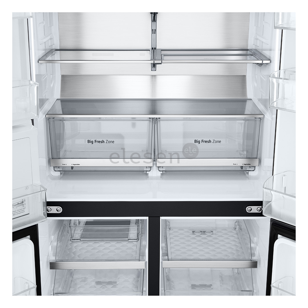 LG, NoFrost, 638 L, aukštis 180 cm, juodas - SBS Šaldytuvas