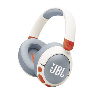 JBL Junior 470NC, baltos/pilkos - Vaikiškos ausinės JBLJR470NCWHT